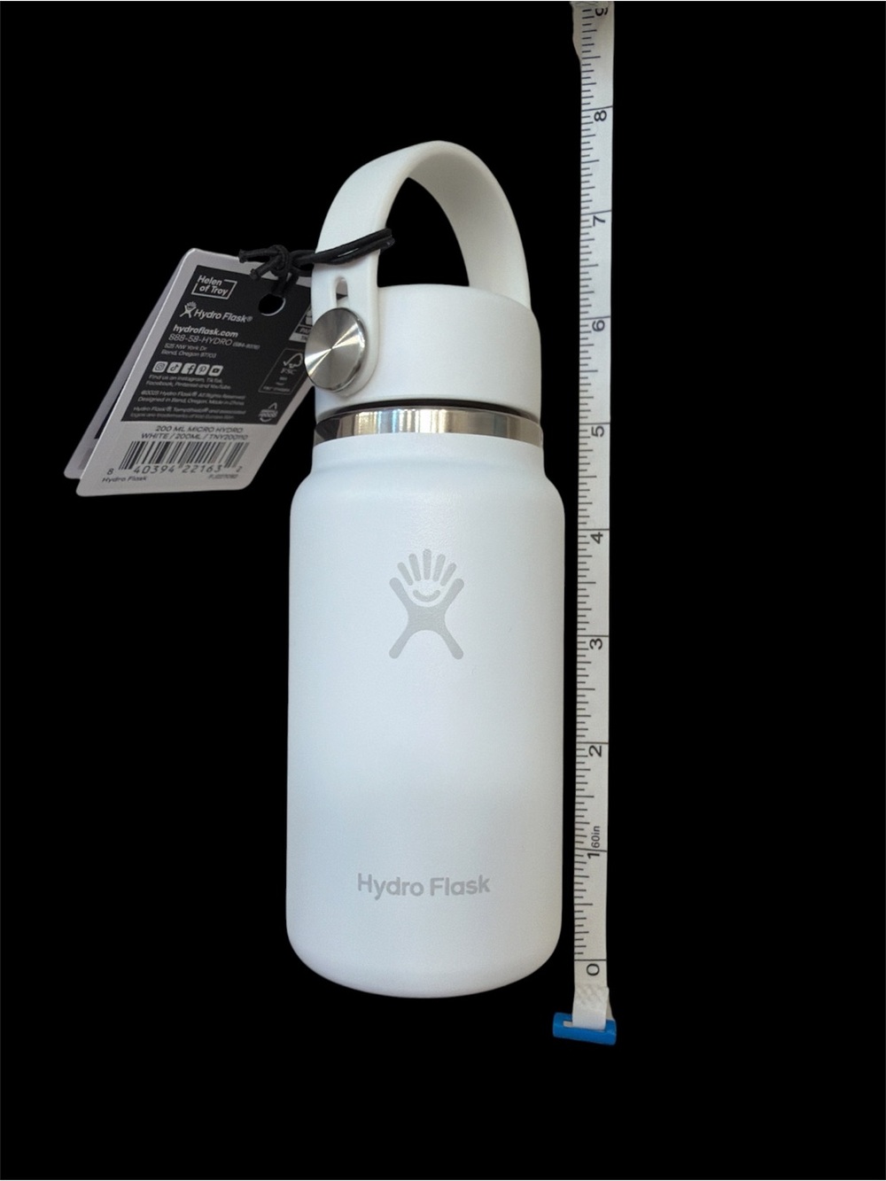 MWT Hydro Flask Micro Hydro Insulated White Bottle 200ml/ 6.7oz